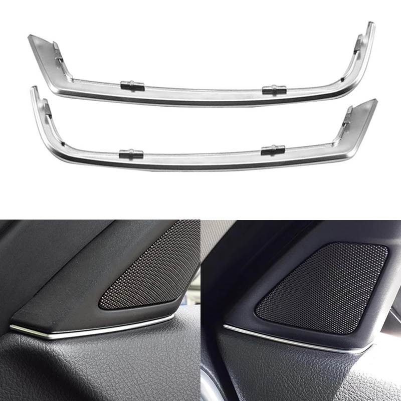 

2Pcs Car Front Door Speaker Covers Car Interior Accessories Space Decor Trim Interior for -BMW 5 Series F10