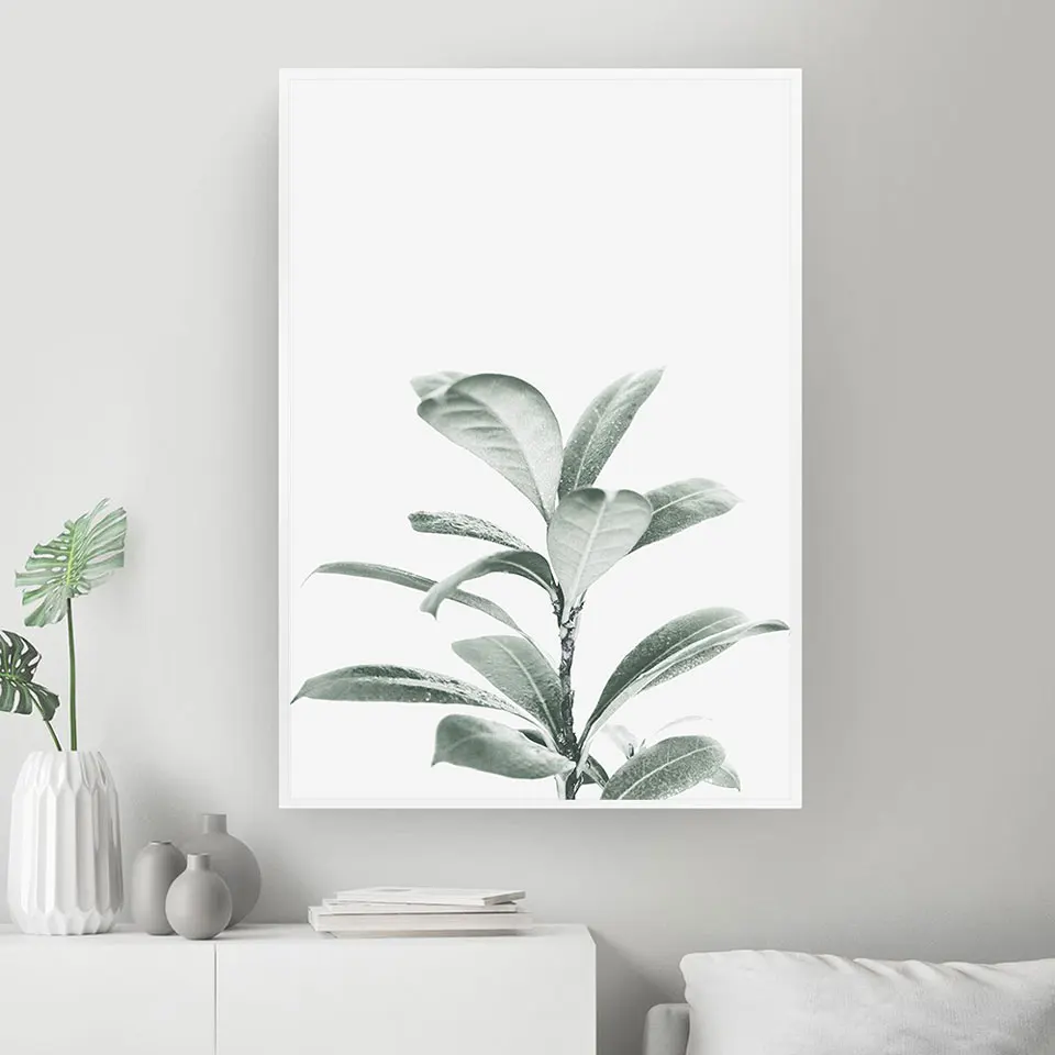 Botanical Eucalyptus Leaf Modern Canvas Paintings Green Posters and Prints Interior for Living Room Hallway Home Decor No Frame | Дом и сад