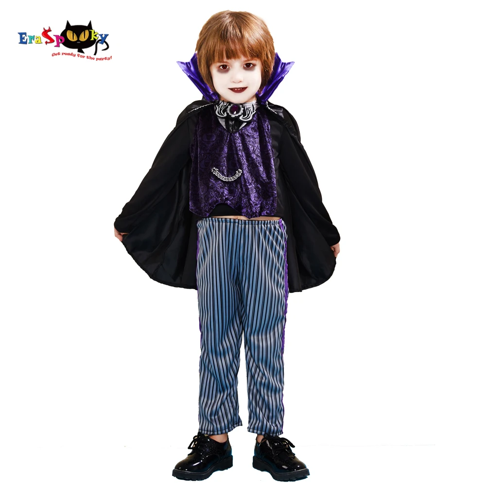 

Eraspooky Boys Scary Dracula Cloak Cosplay Halloween Costume For Kids Toddler Bats Vampire Party Fancy Dress