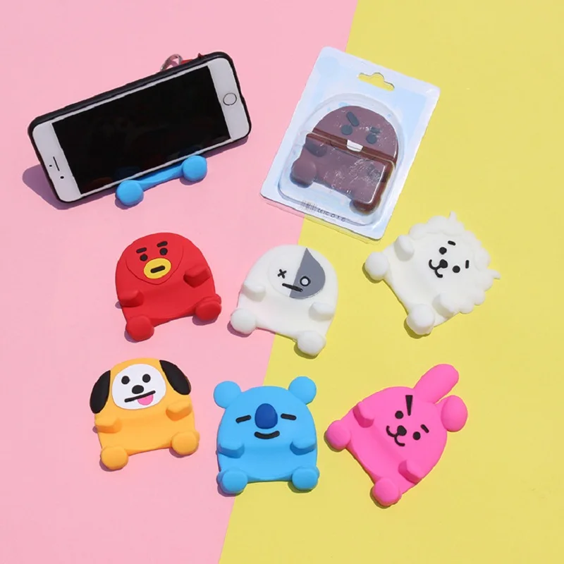 

HBTSCBulletproof Youth Group Car Phone Holder Universal Phone Holder Silicone Clip 8 styles can be put on the desktop