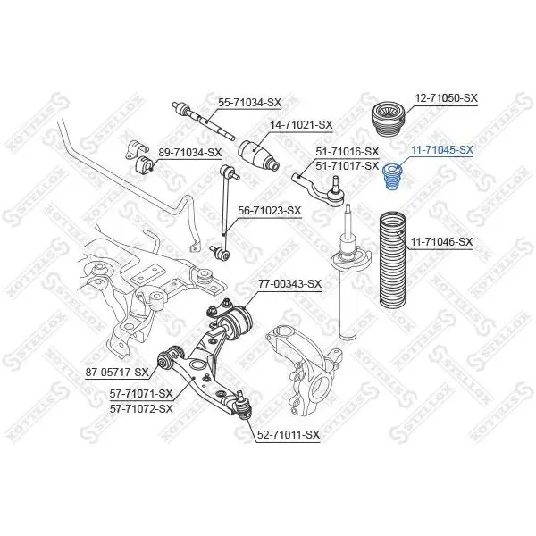 Отбойник амортизатора переднего Mazda 3 BK 03 STELLOX 11-71045-S | Автомобили и мотоциклы