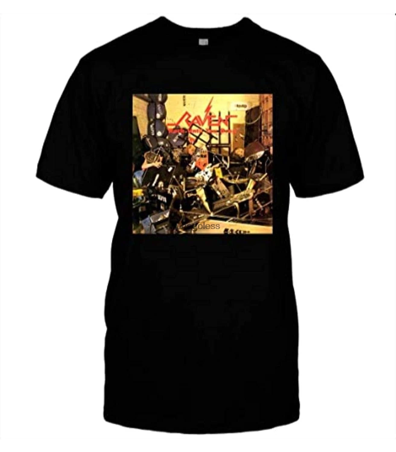 Рубашка с рисунком ворона рок до падения черная DMN |