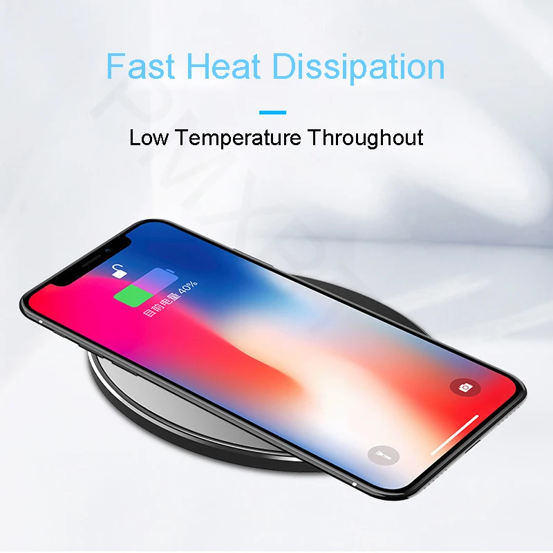 15 Вт Qi Беспроводное индукционное зарядное устройство для iPhone 11 12 Pro XS закаленное