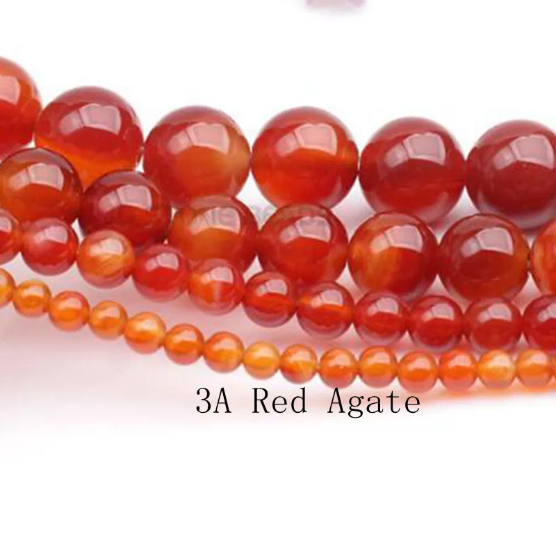 Высокое качество Гладкий Круглый натуральный красный камень Агаты