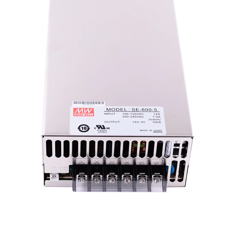 SE-600-5 Mean Well 500 W/100A/5 V DC одиночный выход Источник питания meanwell интернет магазин |