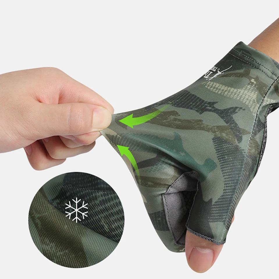 Fishing Gloves Breathable Half Finger Anti-slip Design Fingerless for Outdoor Hiking Biking Kayaking Tackle Equipment | Спорт и