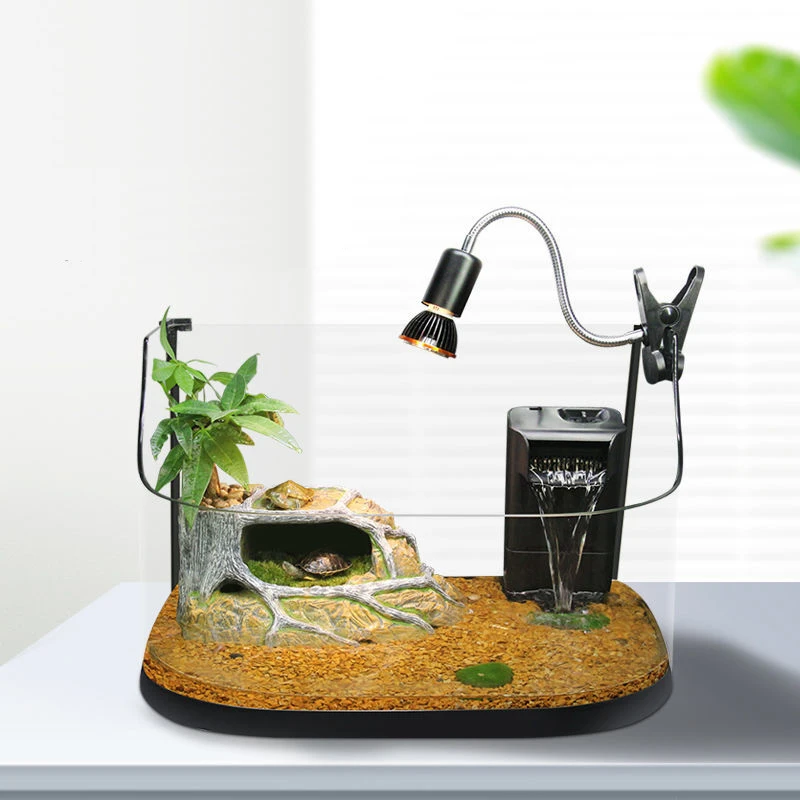 Рептилии ящерица Зя скрывающая пещера комнату искусственная смола |