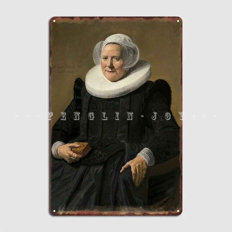 

Картина маслом для портрета пожилых женщин от Frans Hals, металлический знак настенные фотообои, Забавный Настенный декор, жестяной знак, плакат