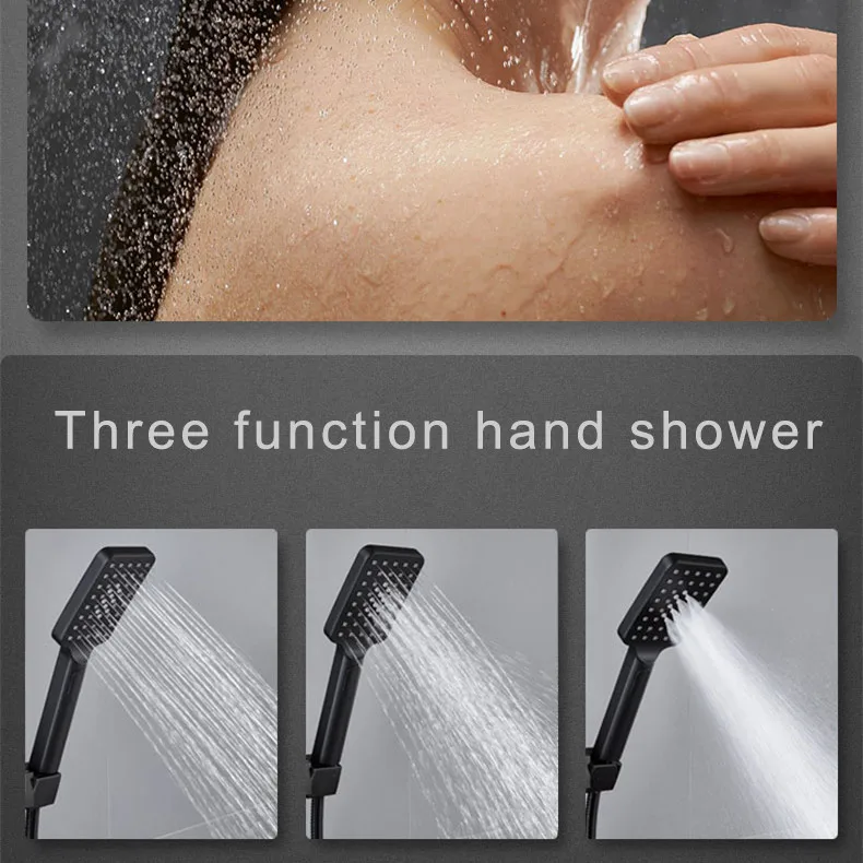 hot and cold digital shower set faucet bathroom shower system black gold shower faucet square shower head bath shower system free global shipping