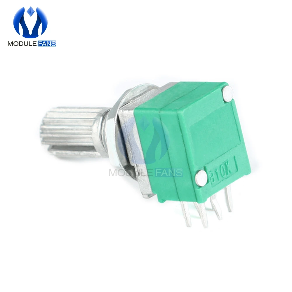 Вращающийся потенциометр 6 мм 5 шт. контактов P рифленый вал одиночный линейный