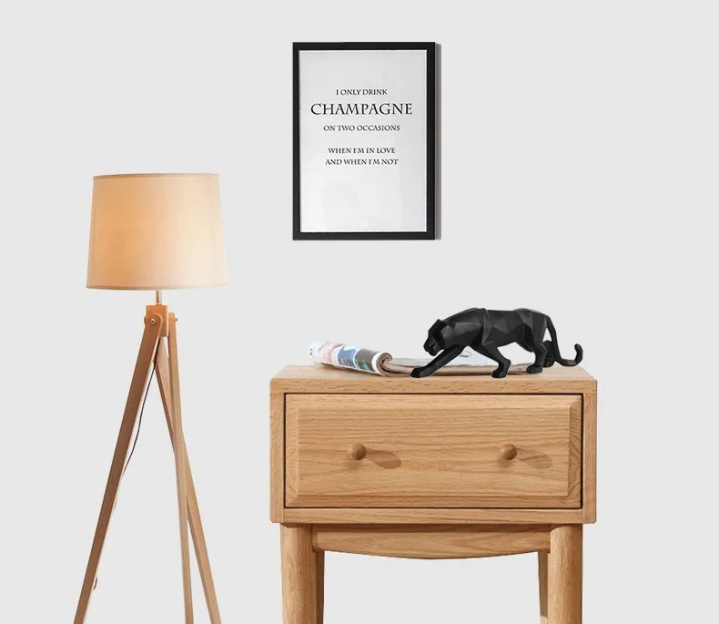 Черная пантера Статуэтка скульптура леопарда Большая фигурка животного