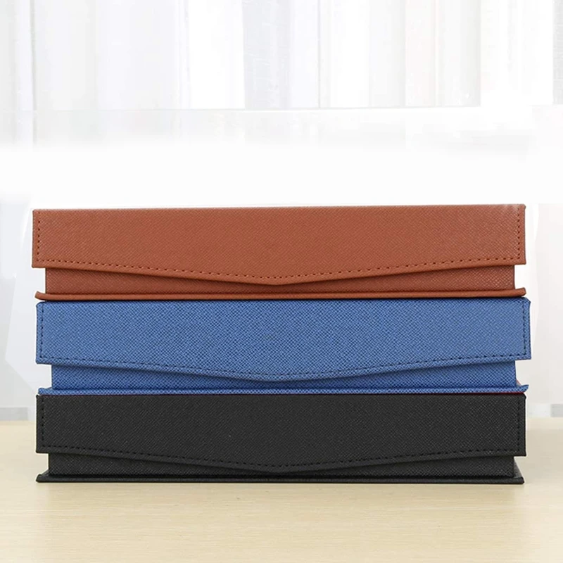 

PU Leather File Folder, Archives Storage Box Cases, Document Desk Paper Organizer, Office Business Letter Holder