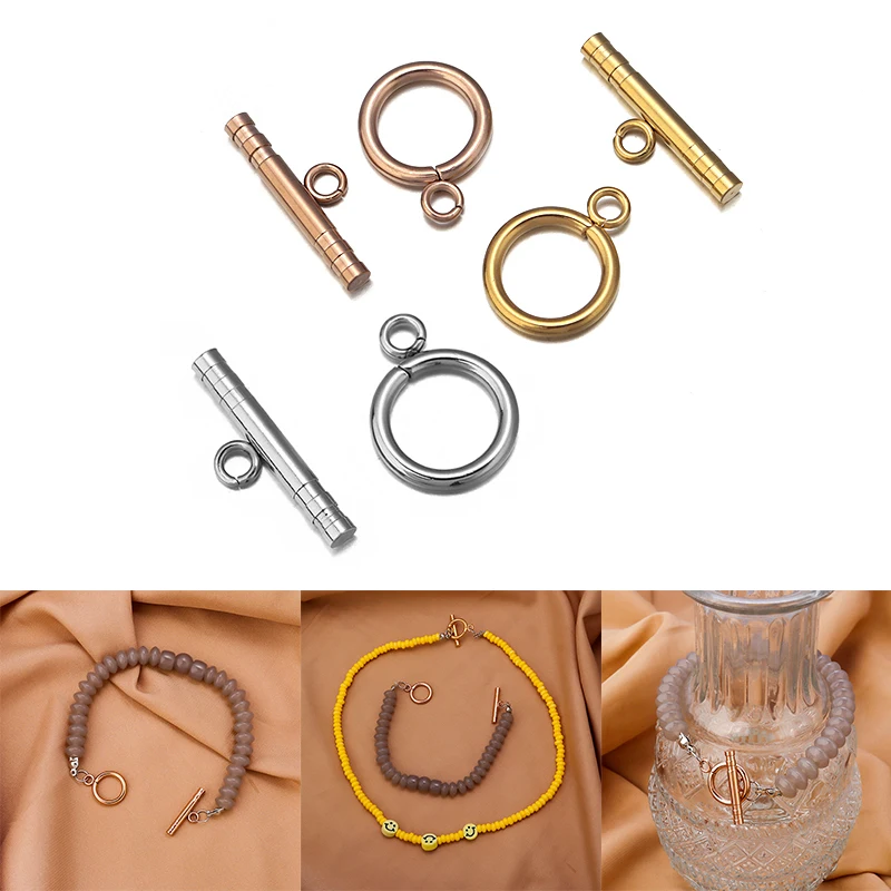 

Застежка OT из нержавеющей стали золотого цвета, застежка для браслета, соединительная застежка для изготовления ювелирных изделий, застежк...