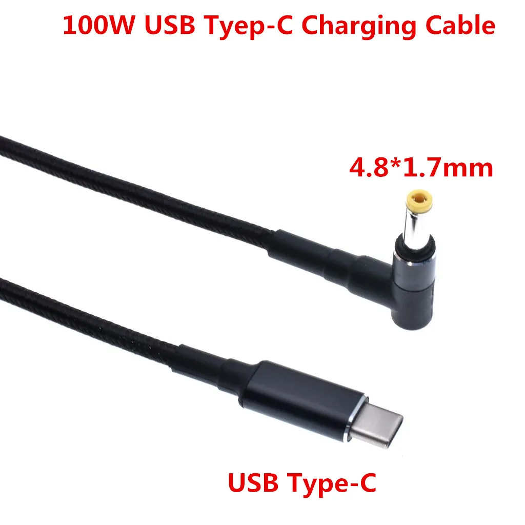 DC4.8 x 1 7 мм разъем питания конвертер кабель Шнур 19 в USB Type C PD зарядный для ноутбука HP