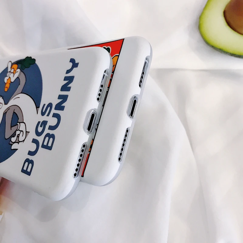 For Iphone 6 7 8 S Plus X XR XS XSMAX Funny Cartoon Bugs Bunny Apple Phone Fitted Case TPU Silicone Smooth Anti-Dust Protector |