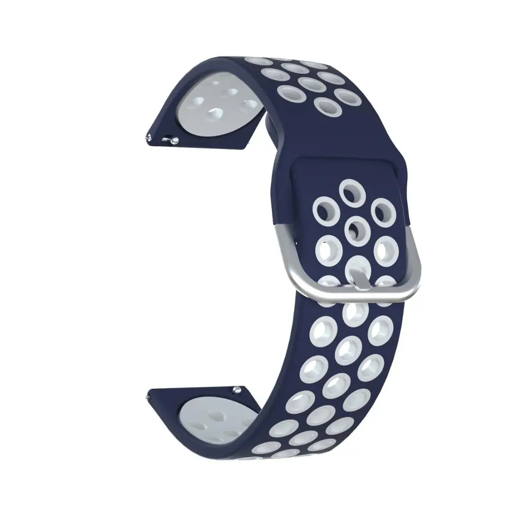 Для samsung Galaxy Watch 46 мм силиконовый ремешок для часов Ремешок для gear S3 Frontier/классические умные часы браслет для huawei GT/GT2