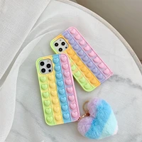 push bubble fidget toys new phone case relief stress anxiety silicone cover phone case toys gift for iphone 78xrxxs1112