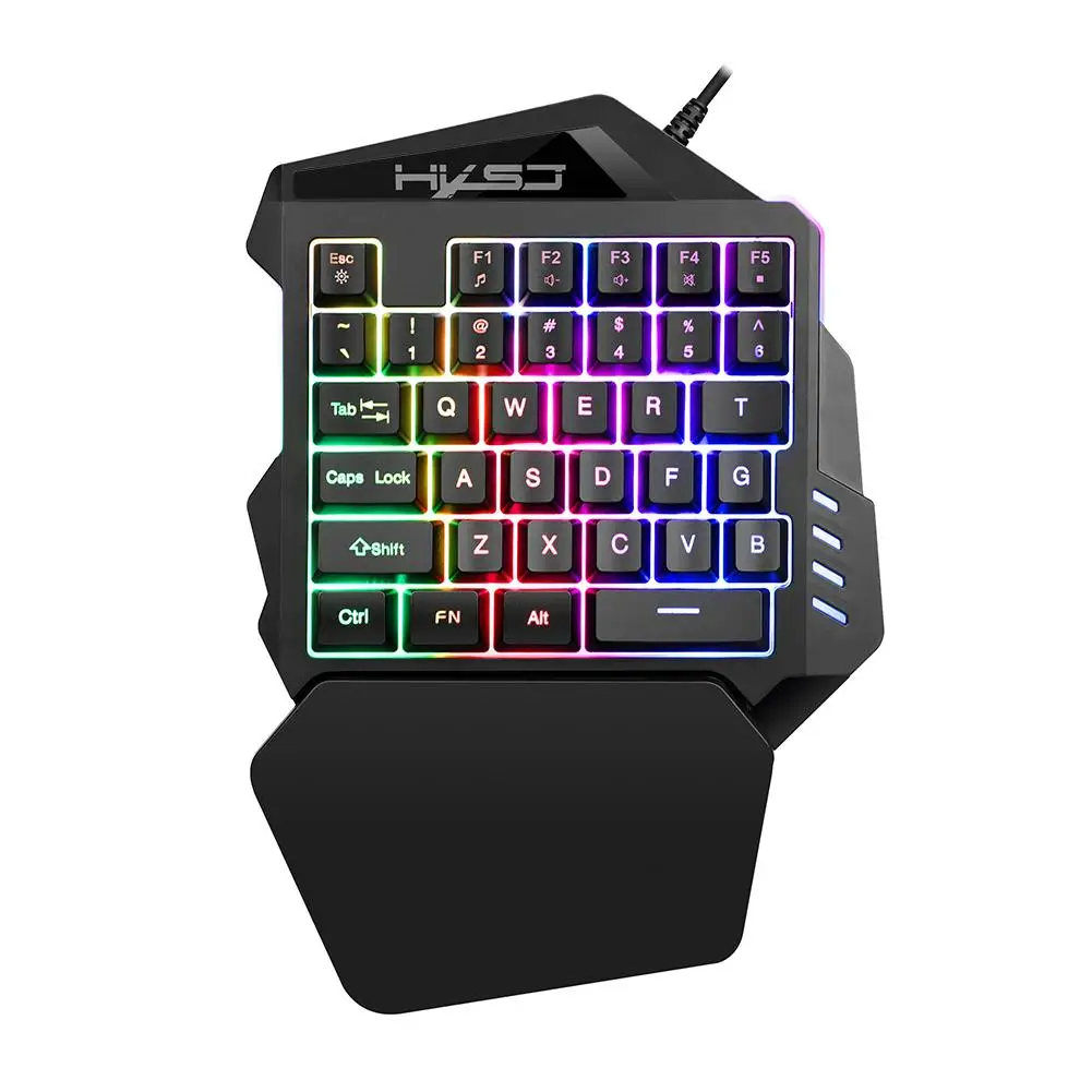 RGB мини клавиатура эргономичная игровая клавиатура с одной рукой V100 игровая механическая мини игровая клавиатура