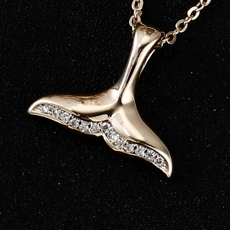 Fashion Creative Fishtail Pendant Necklace Retro Simple Whale Tail Dolphin Lady Charm Beach Accessories | Украшения и аксессуары