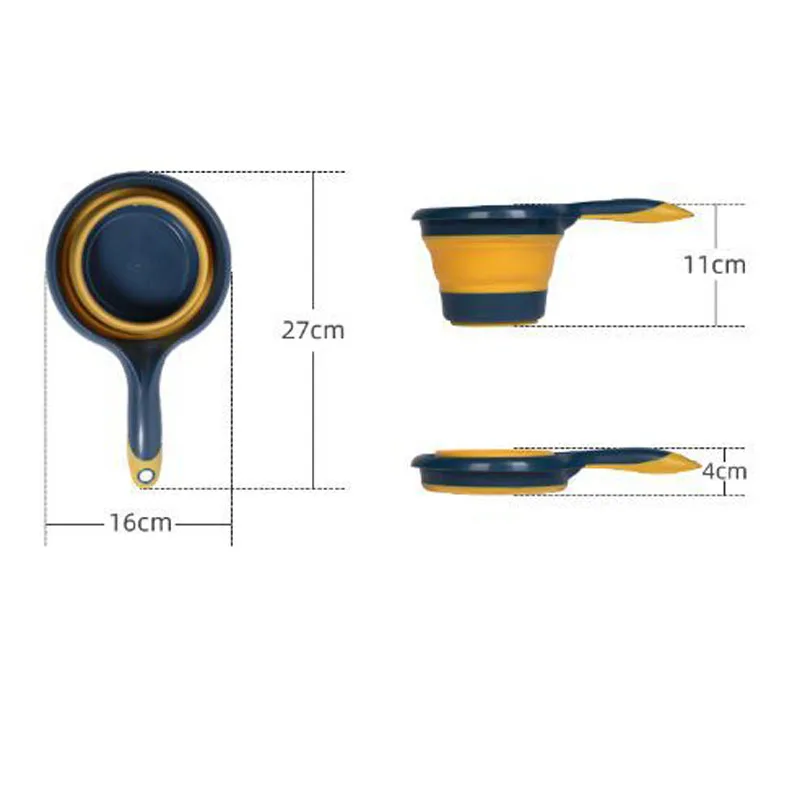 

Folding Water Ladle Collapsible Spoon Kitchen Bathroom Scoop Bath Shower Washing Tool Plastic Scoop Spoons Water Bucket Handle