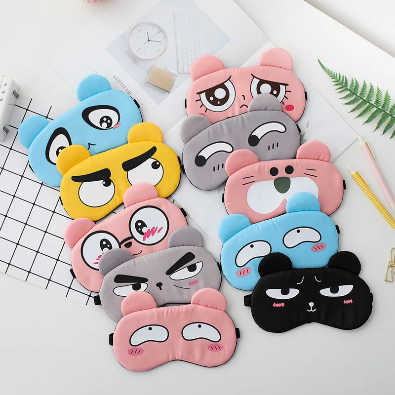 Маска для сна кошачий глаз хлопковая повязка милые повязки на глаза отдыха в