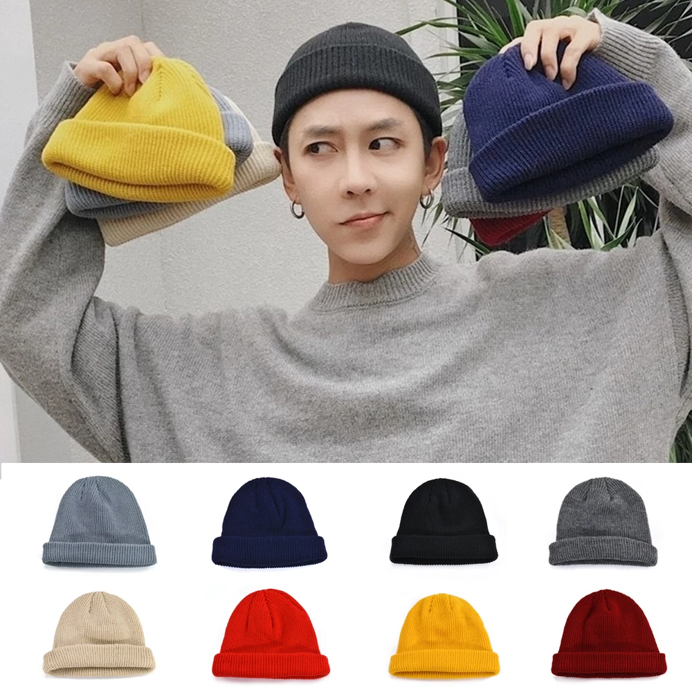 

Women Men Unisex Beanie Hat Warm Ribbed Winter Turn Ski Fisherman Docker Cap Hat