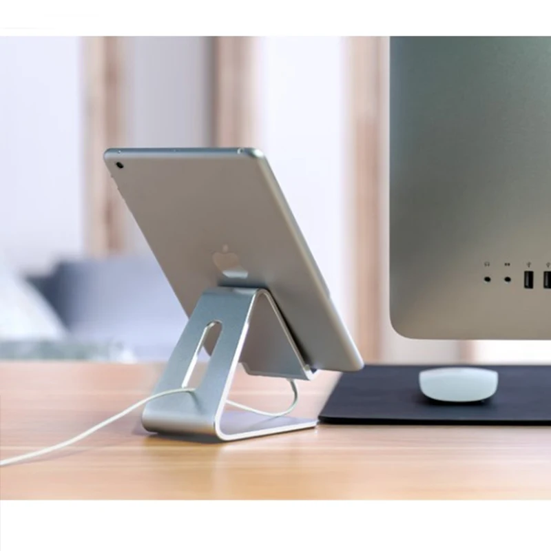 universal desktop mobile phone holder for iphone ipad aluminum alloy desk tablet stand table support for samsung xiaomirealme free global shipping