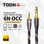 Аудиокабель TODN с разъемом 3,5 мм на разъем Canare 6,5 мм 6N OCC для микрофона, гитары, усилителя, проигрывателя компакт-дисков, динамика