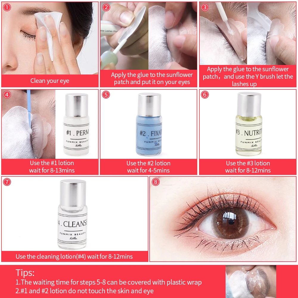 

DIY Eyelash Perming Kit with Rods Glue Eyelashes Cilia Lifting Extensions Eyelashes Perming Cosmetic Tools Eyelash Growth Sets