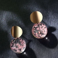 glass ball starry dangle earrings new simple fashion jewelry for women