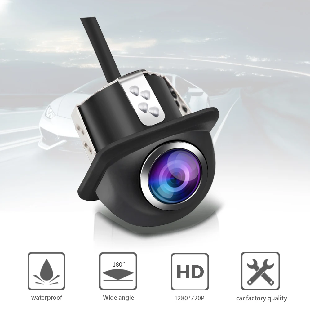 12V Ночное видение автомобиля Вид Спереди объектив с рыбий глаз 180 градусов