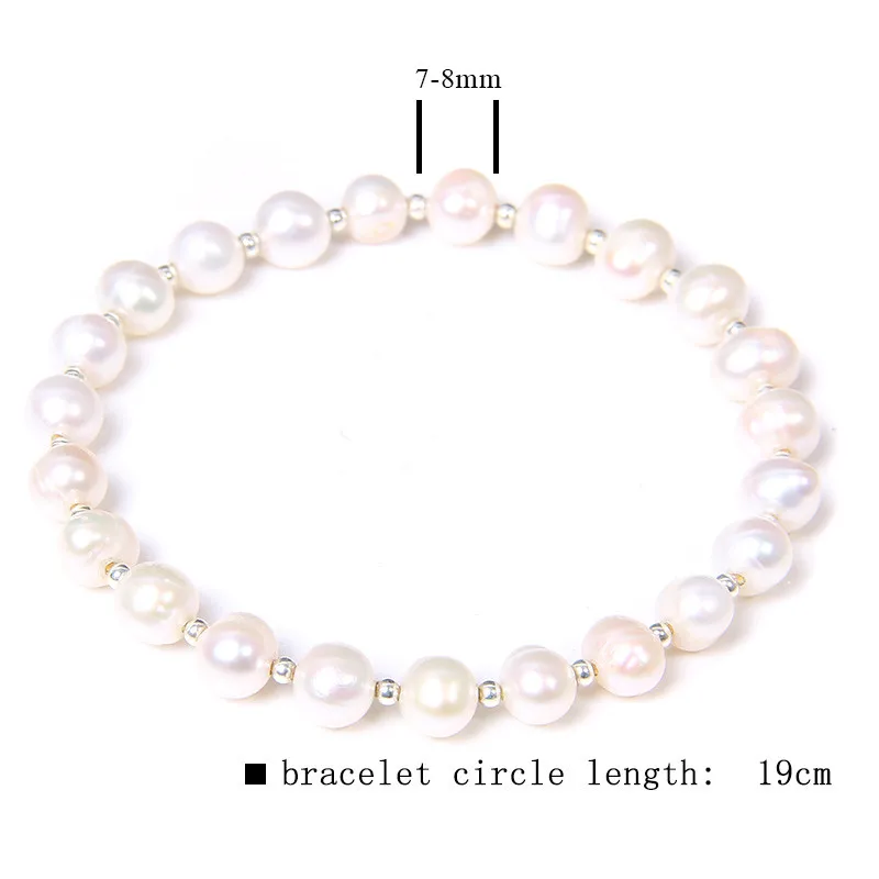 Женский браслет из натурального жемчуга цвет серебра талисман | Украшения и