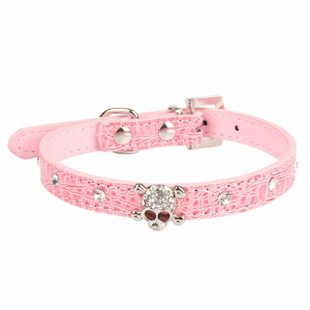 PipiFren собак воротники выдвижной череп стразы аксессуары щенок товары для