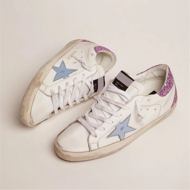 

Purple Glitter Cowhide Sneakers For Kids, New Fall 2021 Collection, Parent-Child Sneakers, New Collection