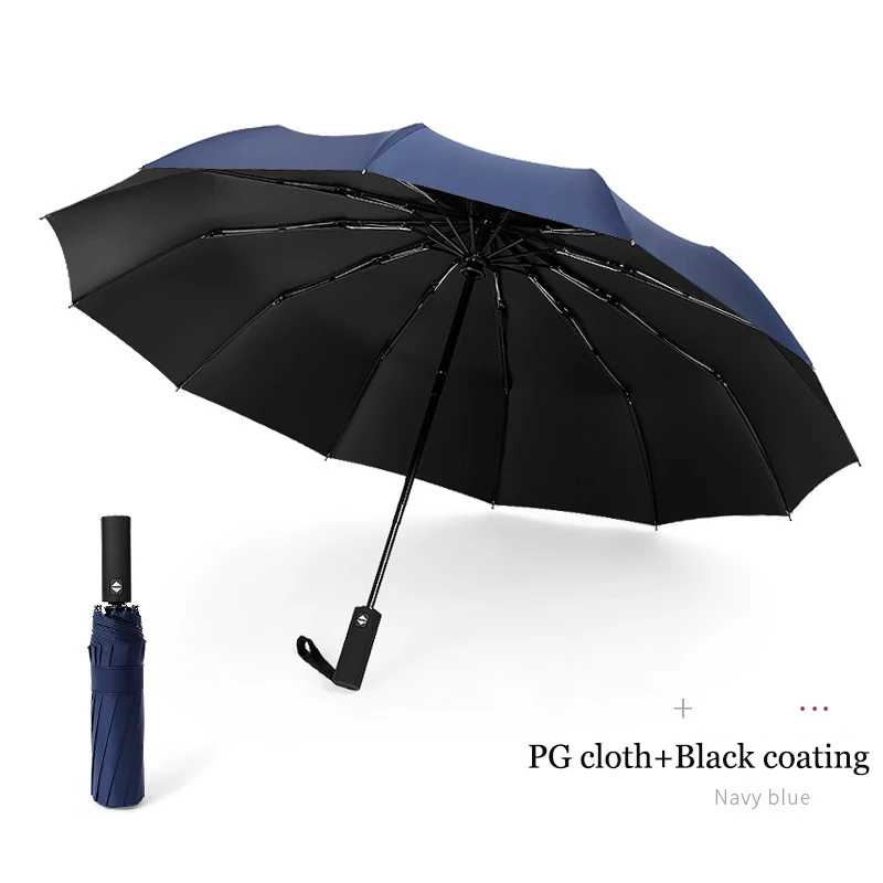 with black coating C 12K ветрозащитный зонтик дождь для женщин сильный ветростойкий складной автоматический зонт для мужчин Авто Бизнес Длинные зонтики - Цвет: with black coating C