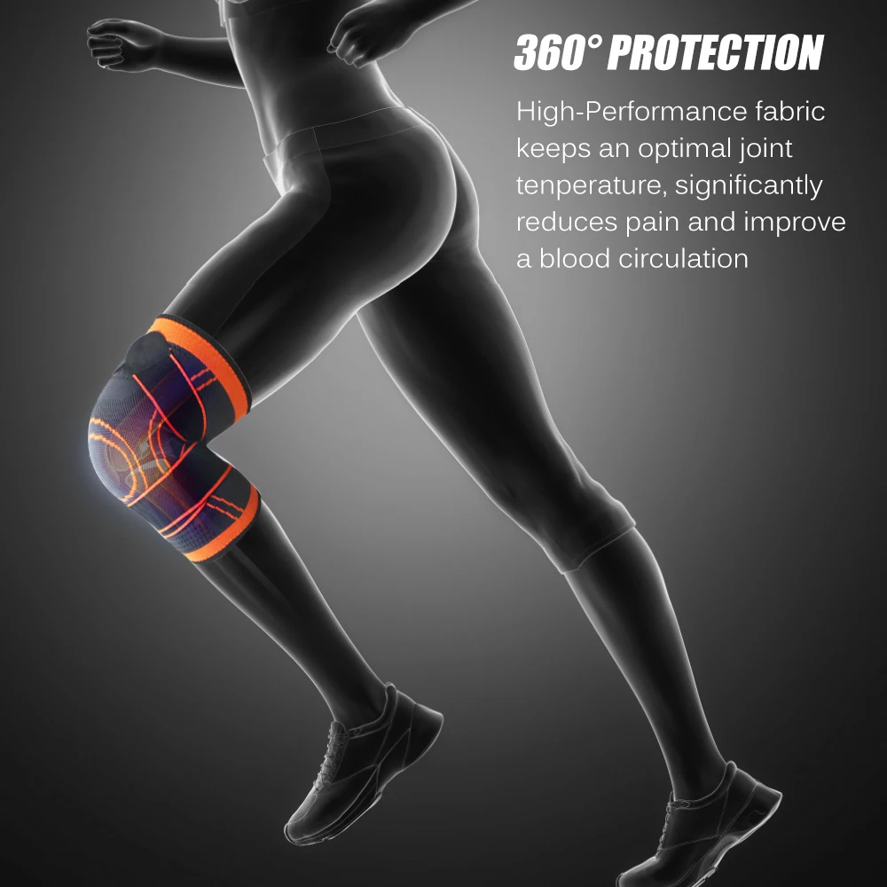 

Knee Brace Compression Knee Support Joint Protection Knee Protector Safety for Running Cycling Basketball Volleyball