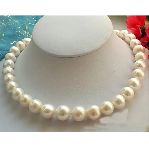 vender Único Pérolas Jóias Loja Aaa Abraço 17 14 14 14mm Branco Redondo De água Doce Pérola Colar De Jóias Finas Charme Feminino Presente