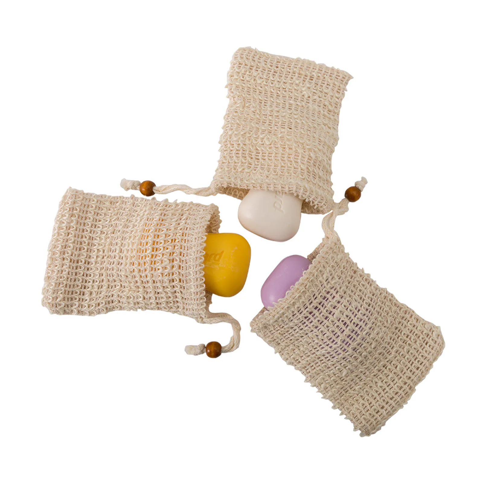 Мыло хлопковое и льняное Тканое полотно Сетевое хранилище сумка пенный