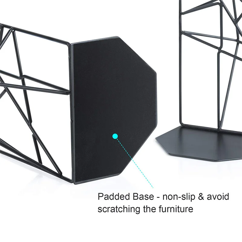 Концы для книг черные декоративные металлические концы подставки полок