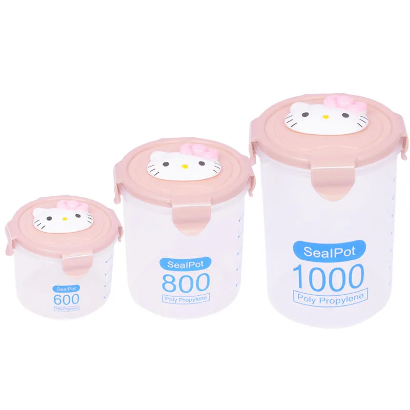 Новый Кухонный прозрачный контейнер для хранения свежей еды милый пластиковый