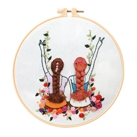 embroidery starter set girl embroidery pattern designs embroidery hoop and all embroidery materials hand embroidery kits c