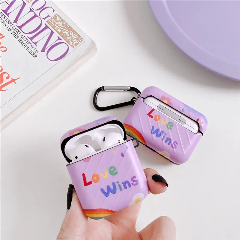 Чехол с мультяшными буквами для Airpods модный милый силиконовый чехол наушников