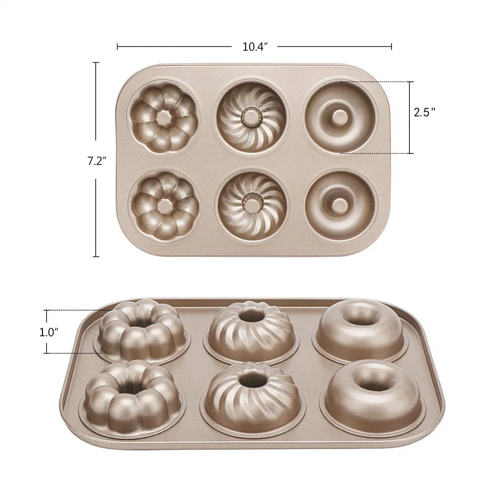 6 полостная антипригарная Кастрюля для пончиков кастрюли выпечки из