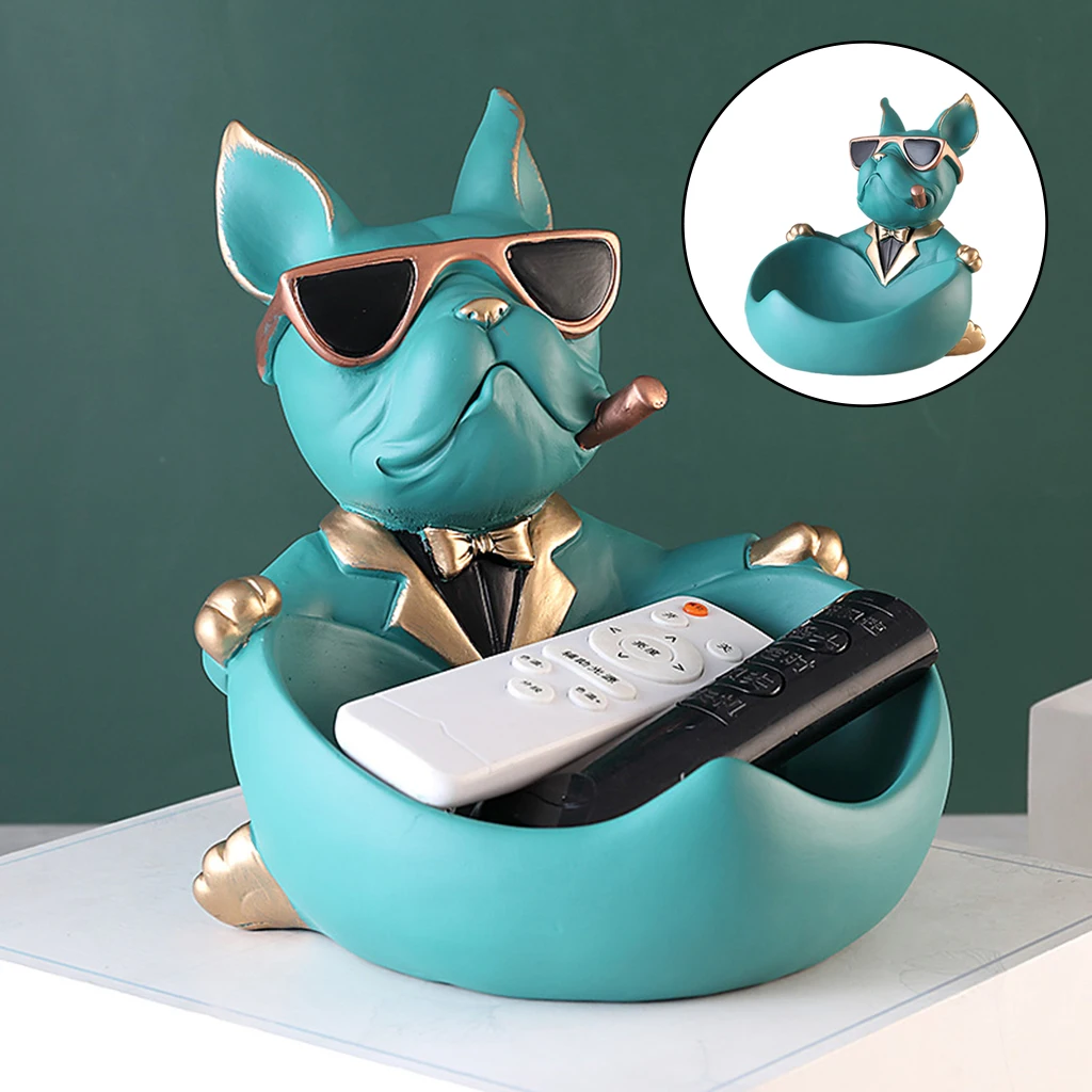 3D Bulldog Figurine Dog Statue Home Desk Storage Box Decoration Ornamental Crafts Art Sculpture Figurines Decor Gift | Дом и сад