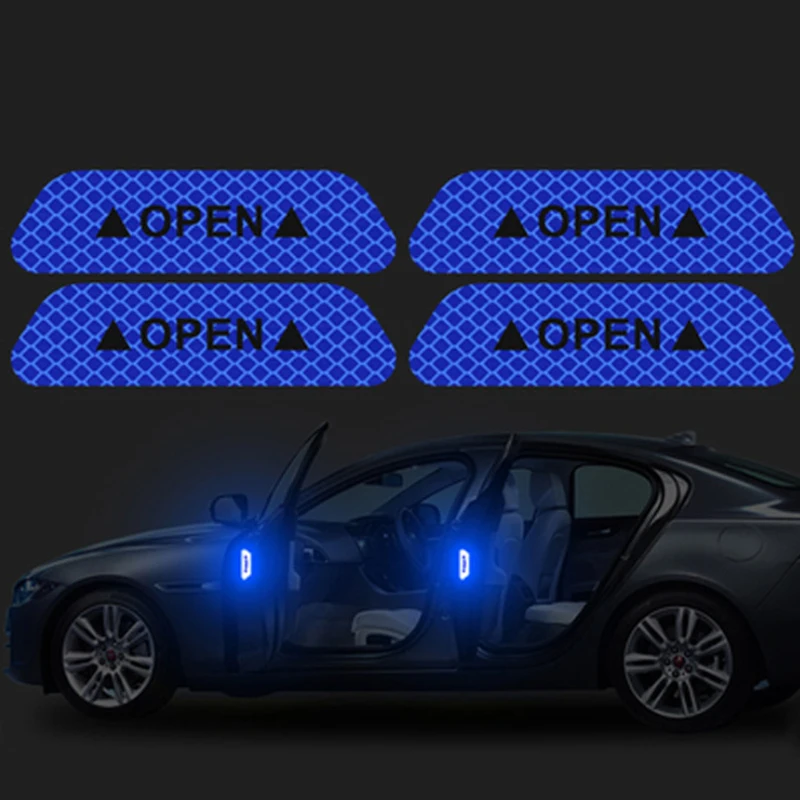 4 шт. Автомобиль открыть светоотрающей полосой Предупреждение отметка наклейка