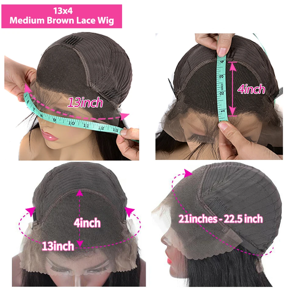 Парик 13x4 из человеческих волос на сетке спереди бразильский короткий парик