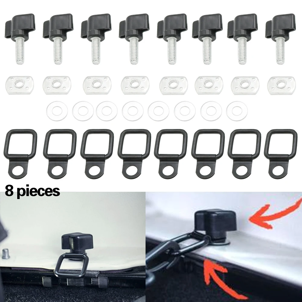 For Jeep Wrangler Hard Top Thumb Screw Set of 8 Quick Removal with Nuts Kit Fit for YJ TJ JK JKU 1995 to 2016 | Автомобили и