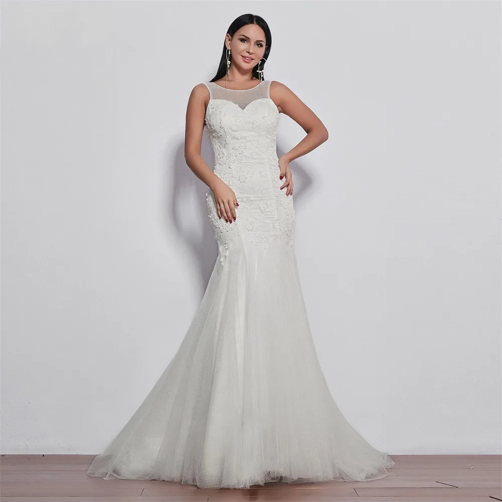 Свадебное платье Русалка 2019 Новое свадебное цвета слоновой кости свадебные