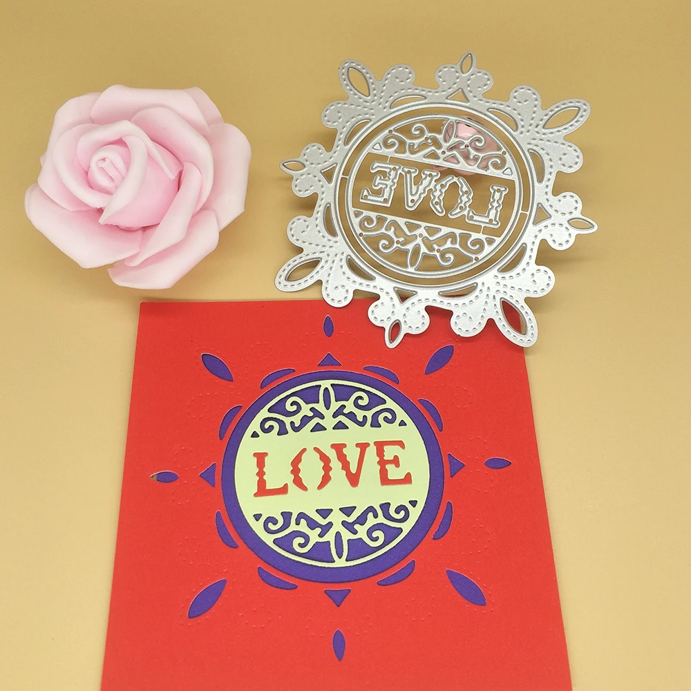 

Love lace photo album, greeting card metal cutting mold scrapbook photo album decoration DIY handmade art
