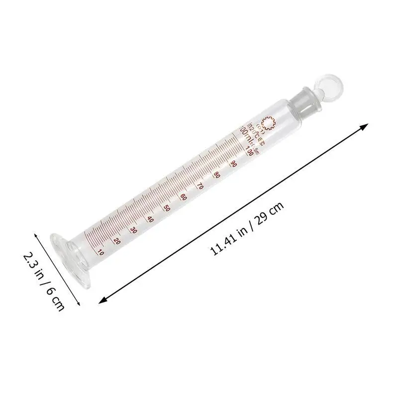 

1pc Glass Measuring Cylinder Graduated Cylinder with Plug for Experiment